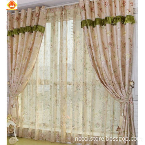 100% polyester printing design fashion latest designs solid color blackout window curtain